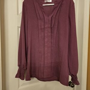 Women's Elegant Plum Blouse